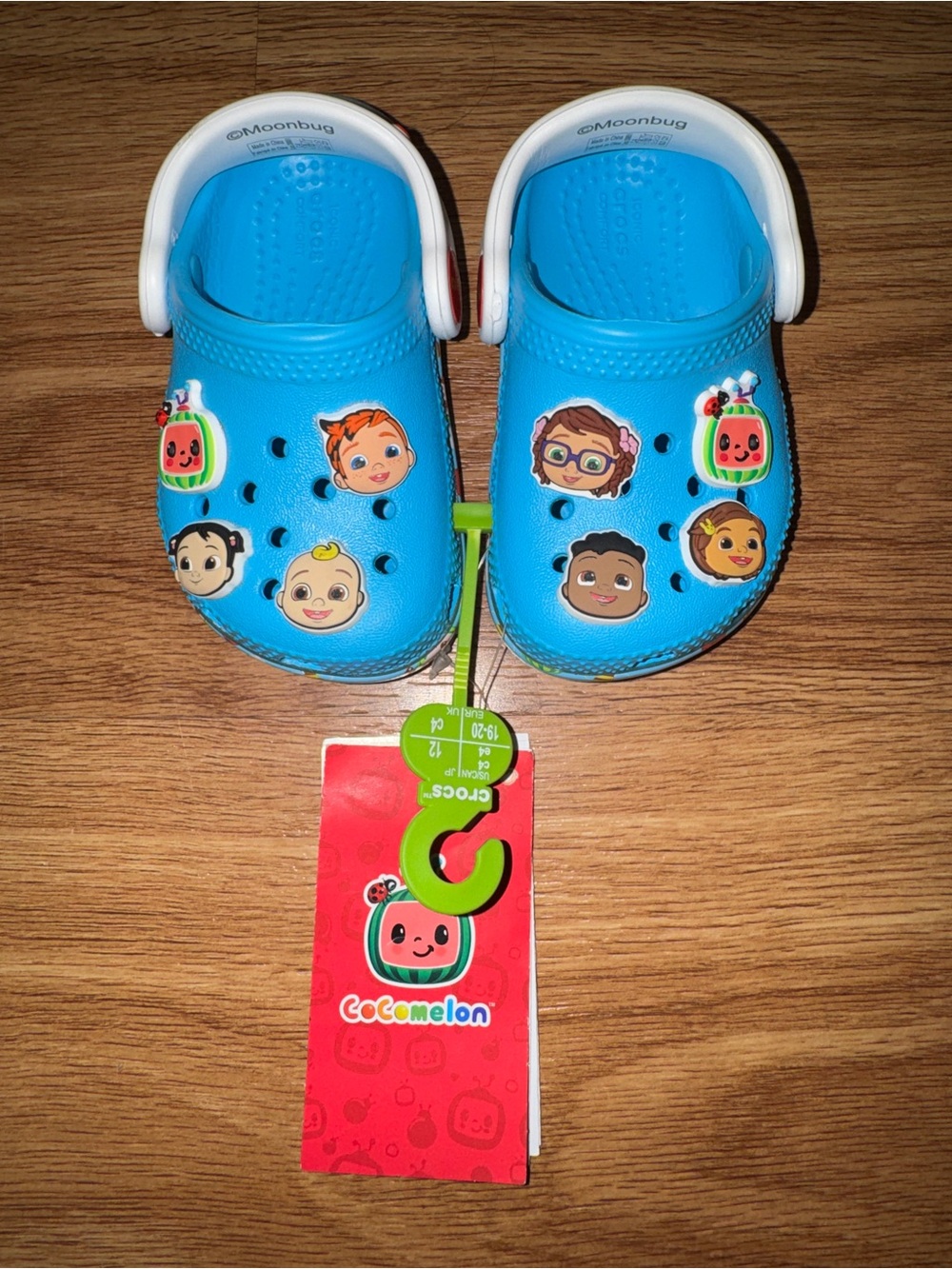 CROCS Kids Light Blue Cocomelon Clog Sandals with Charms